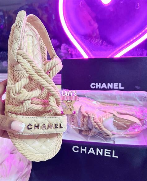 chanel rope sandals dupe|chanel velcro sandals price.